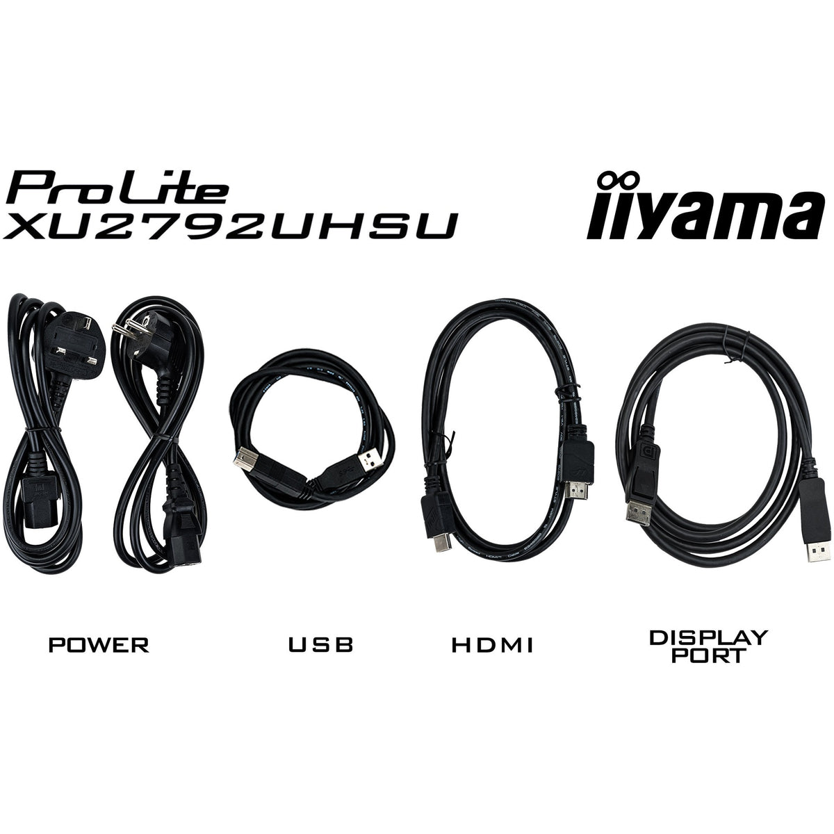 Monitor Iiyama prolite xu2792uhsu-b6 27 4k UHD (czarny, hdmi, display port, 3x usb-a, usb-b, usb-c)