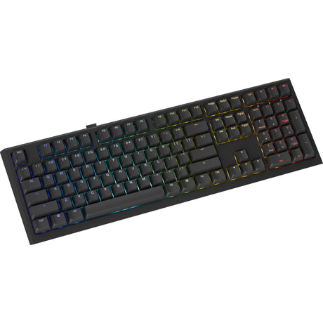 Klawiatura mechaniczna Ducky one x bezprzewodowa rgb (czarna, układ amerykański (qwerty), indukcyjna, 100%, z możliwością wymiany podczas pracy, pbt, 2,4 ghz | bluetooth | usb-c)