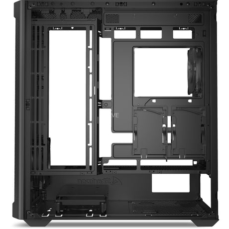 Sharkoon ak4w rgb strip obudowa midi tower (czarna | 2x usb-a | 1x usb-c | rgb | szkło hartowane)