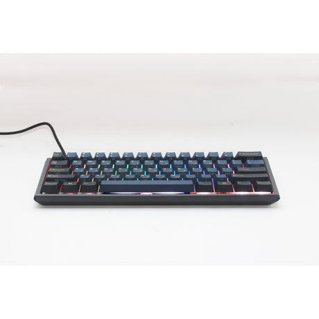 Mechaniczna klawiatura do gier Ducky one 3 pro mini rgb (czarna, układ us (qwerty), wiśnia mx2a brązowa, 60%, dioda rgb, double-shot pbt, mechanika szarlatanu, hot swap)