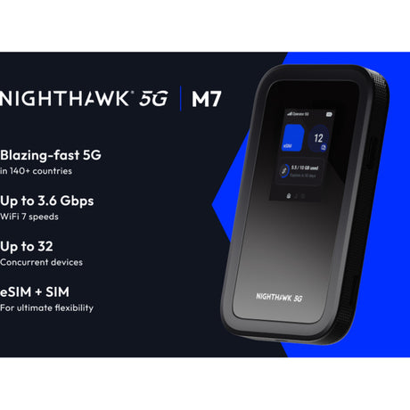 Netgear nighthawk 5g m7 wifi 7 wlan lte router (zwart)