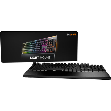 Bądź cicho! Mechaniczna klawiatura do gier z mocowaniem świetlnym, cicha, liniowa rgb (czarna, układ amerykański (qwerty), cicha liniowa, 100%, argb, podwójne klawisze pbt)