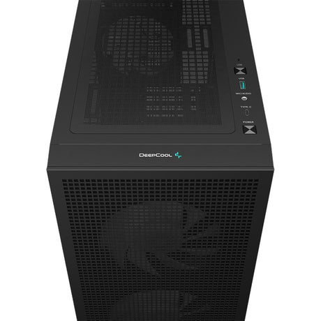 Obudowa mini tower Deepcool ch360 (czarna | 1x USB-A | 1x USB-C | RGB | szkło hartowane)