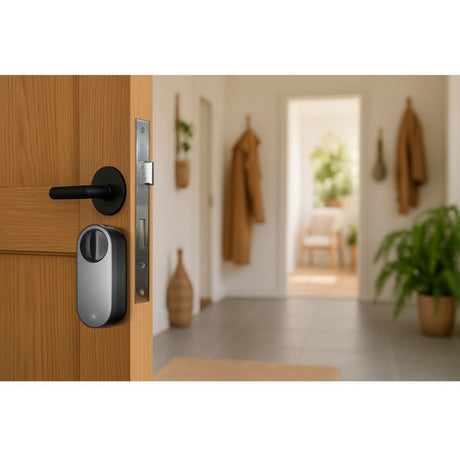 Elektroniczny zamek do drzwi Aqara inteligentny zamek u200 lite (czarny, materia przez gwint, bluetooth 5.1, nfc)