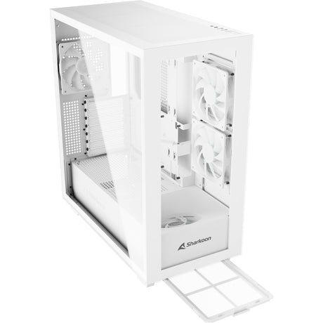 Sharkoon rebel c60 rgb obudowa midi tower (biała | 2x usb-a | 1x usb-c | rgb | szkło hartowane)