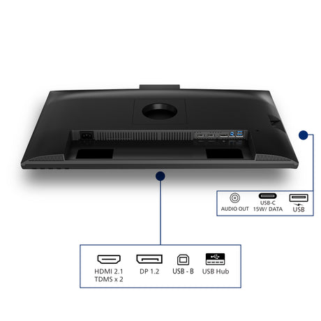 Philips 27b2n3500jh 00 27 monitor (zwart, 1x displayport, 2x hdmi, 1x usb-c, 4x usb-a, 120 hz, webcam)