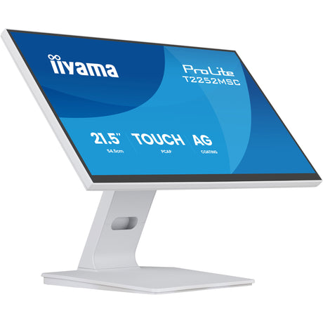 Iiyama prolite t2252msc-w2ag 21,5 monitor dotykowy (biały (matowy), 100 Hz, HDMI, Display Port, USB 3.2 gen 1, audio, ekran dotykowy)