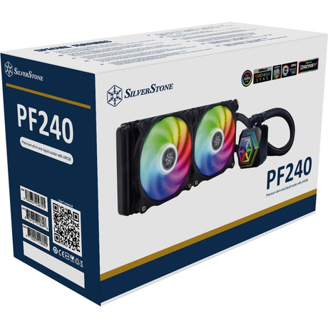 Chłodzenie wodne Silverstone sst-pf240-argb-v2 (czarny, w zestawie kontroler RGB)