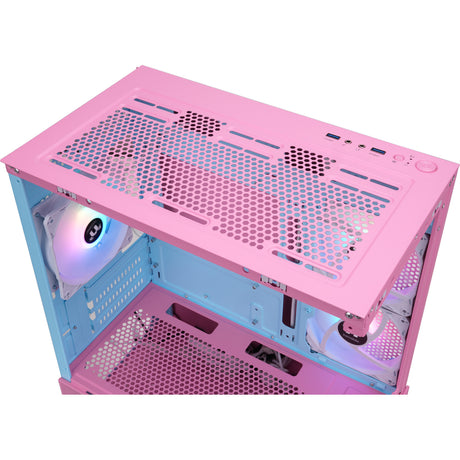 Obudowa mini tower Thermaltake View 170 tg argb (różowy | 2x usb-a | rgb | szkło hartowane)
