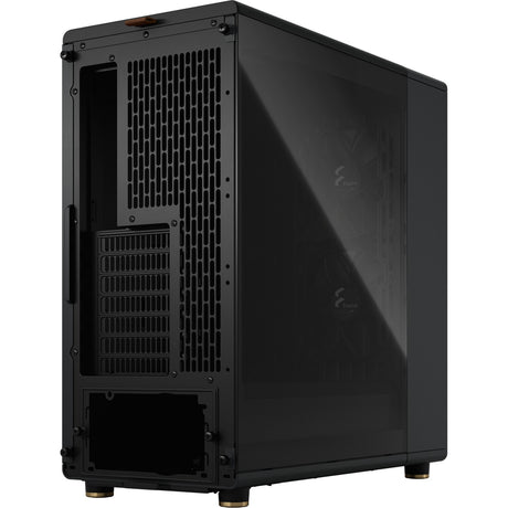 Obudowa North Midi Tower o konstrukcji fraktalnej (kolor czarnego drewna | 2x USB-A | 1x USB-C | szkło hartowane)