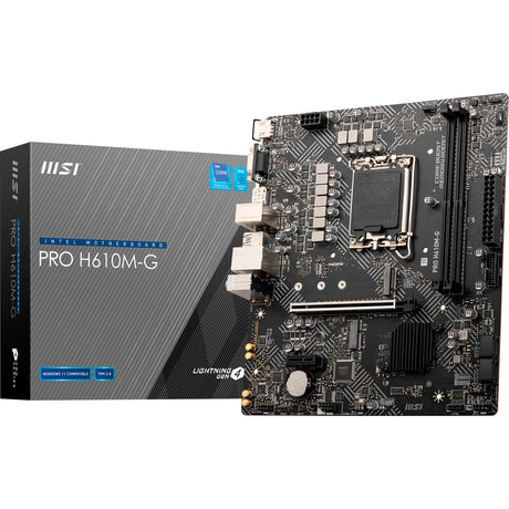 Płyta główna MSI Pro H610M-G z gniazdem Socket 1700 (GB-LAN, dźwięk, µATX)