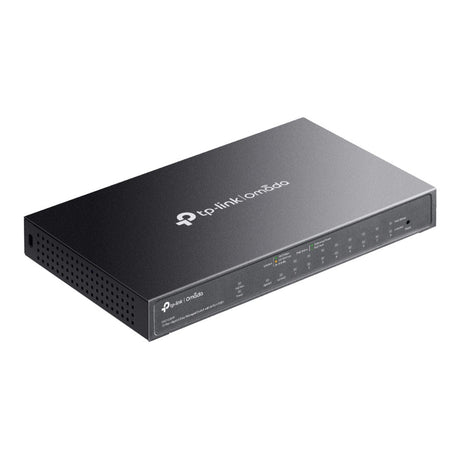 Tp-link omada es210gmp 10-portowy gigabitowy, łatwy w zarządzaniu przełącznik (czarny, 8x poe+, 1x gigabit sfp)