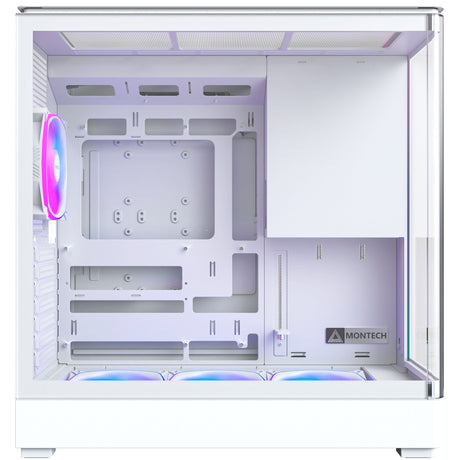 Obudowa midi tower Montech king 45 pro (biała | 2x USB-A | 1x USB-C | RGB | okienko)
