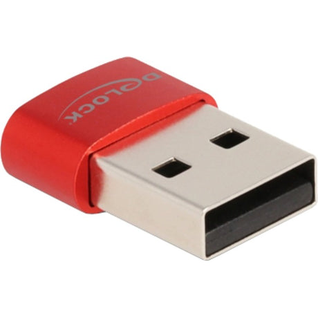 Delock Adapter USB 2.0 USB-A męski > USB-C żeński (czerwony)