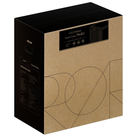 Asus proart pa401 wood Edition - obudowa midi tower z metalowym panelem (czarna | 2x USB-A | 1x USB-C)