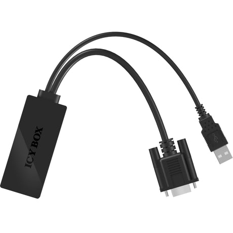 Icy box ib-ac512 vga + audio - adapter hdmi (czarny)