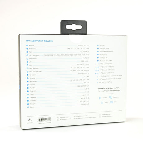 Ifixit manta - zestaw bitów sterownika 112-bitowego (czarno-niebieski)