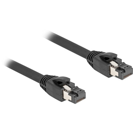 Delock kabel sieciowy ftp, rj-45 kat. 8.1 (czarny, 1 metr)