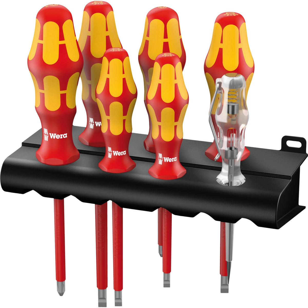 Zestaw wkrętaków Wera 160 i 165 i 7 kraftform plus seria 100 + tester napięcia + uchwyt, 7-częściowy - 1 szt. - 05006148001
