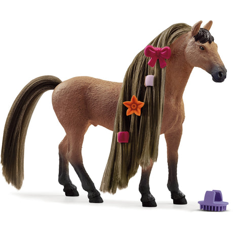 Klub koni Schleich - figurka piękności Sofii, konia akhal-teke, ogiera grającego (42621)