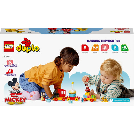 Lego duplo Urodzinowy pociąg Disneya Miki Minnie, zabawka do zbudowania dla małych dzieci 10941