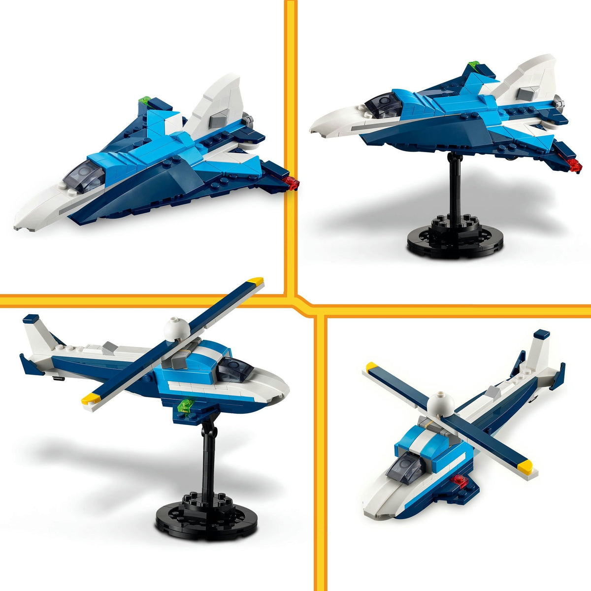 Lego Creator 3 w 1 - lotnictwo: zabawka konstrukcyjna samolotu wyścigowego (31160)
