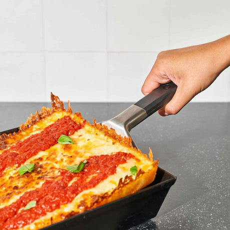 Sztućce do grilla z łopatką do pizzy Ooni (srebrno-czarne)