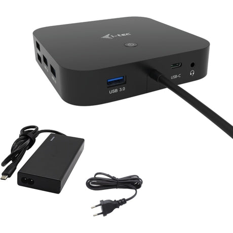 Stacja dokująca I-tec USB-C HDMI DP z zasilaniem 65W + uniwersalna ładowarka 77 W (czarna)
