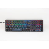 Ducky one 3 pro, klawiatura do gier (czarna, układ amerykański, wiśnia mx2a speed silver, dioda rgb, double-shot pbt, mechanika szarlatanu, hot swap)