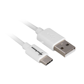 Kabel Sharkoon USB-A 2.0 - USB-C (biały, 3 metry)