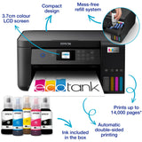 Wielofunkcyjna drukarka atramentowa Epson ecotank et-2850 a4 ze zbiornikiem atramentu (czarny, skanowanie, kopiowanie, Wi-Fi, w tym do 3 lat atramentu)