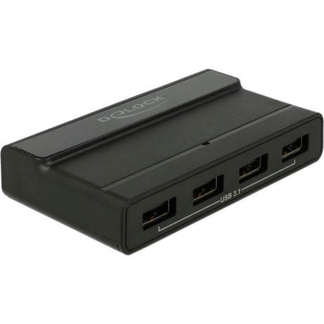 Delock zewnętrzny 4-portowy koncentrator USB 3.2 gen 2 10Gbps koncentrator USB (czarny)