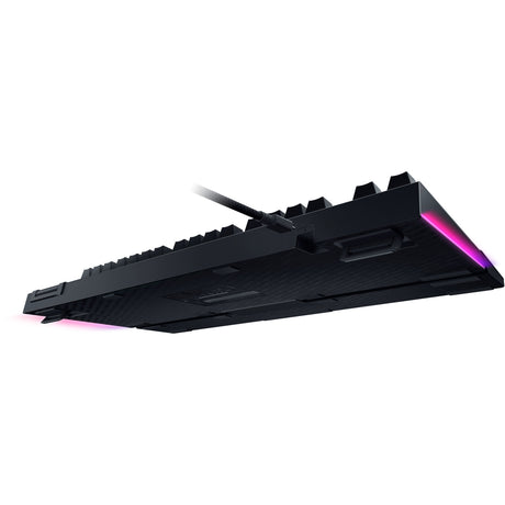Razer blackwidow v4, klawiatura do gier (czarna, układ amerykański, żółta, diody rgb, podwójny abs)