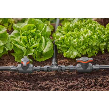 Zawór odcinająco-regulujący Gardena Micro-drip-System 13 mm (1 2 ) (szary pomarańczowy)