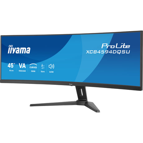 Iiyama Prolite XCB4594DQSU-B1 44,5 zakrzywiony monitor ultrawide (czarny (matowy), HDMI, DisplayPort, USB, audio)