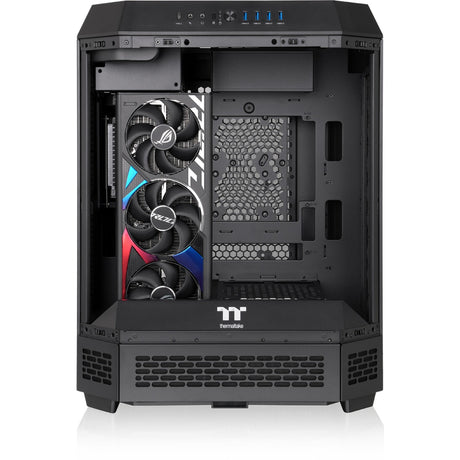 Thermaltake the tower 600 obudowa midi tower (czarna | 4x USB-A | 1x USB-C | szkło hartowane)
