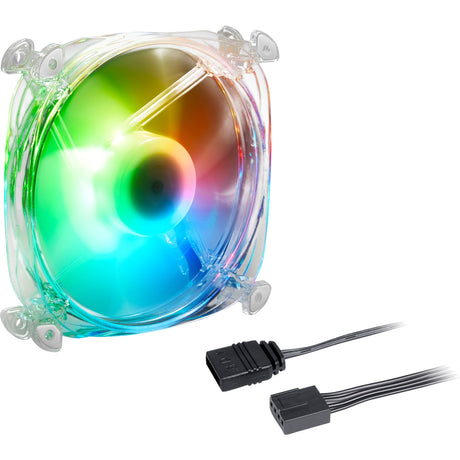 Wentylator Sharkoon Shark Disc PWM RGB (przezroczysty, 120 x 120 x 25 mm)