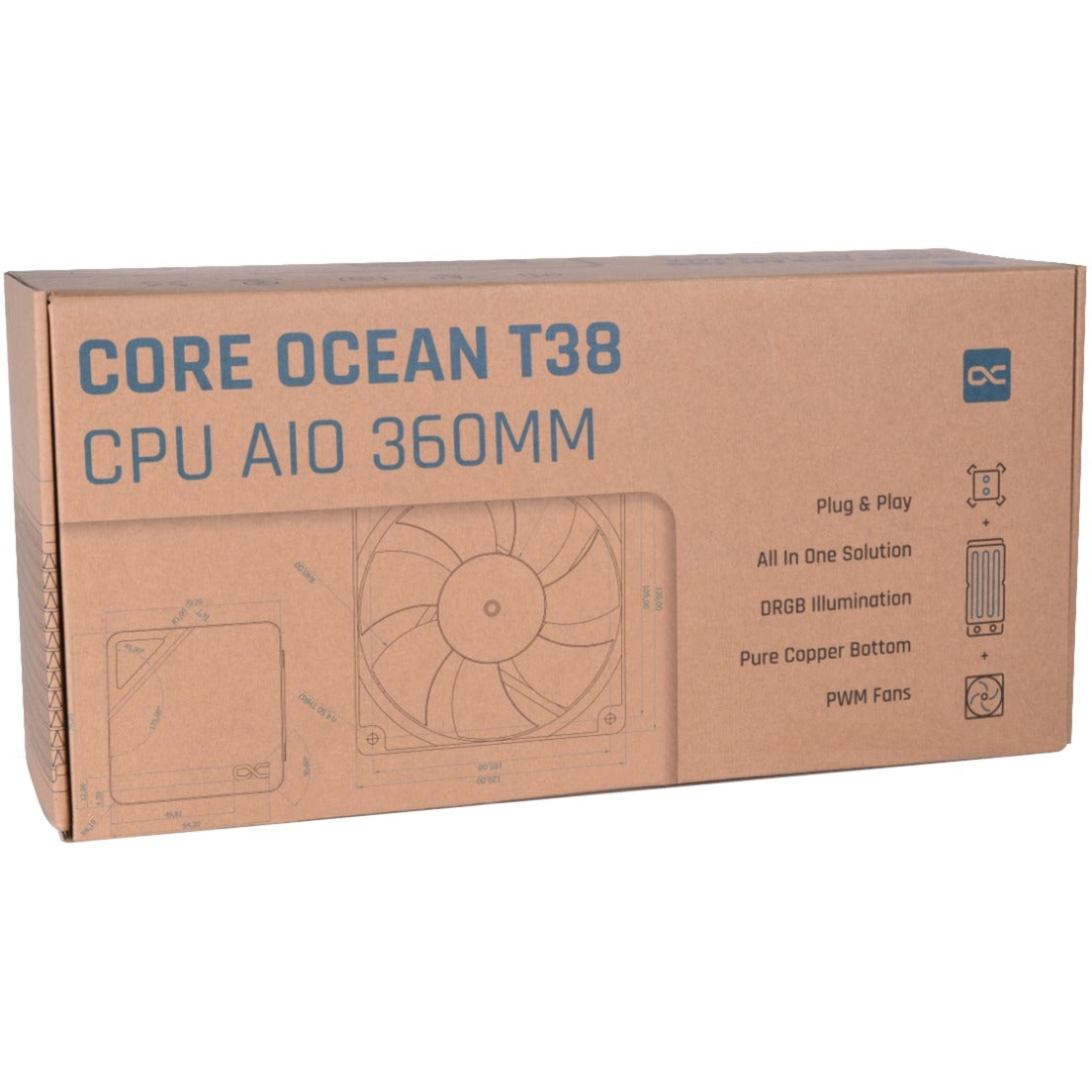Chłodzenie wodne Alphacool Core Ocean T38 360 (czarne)