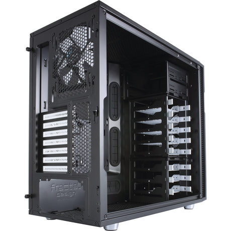 Konstrukcja fraktalna definiuje obudowę midi tower r5 (czarna | 4x usb-a)