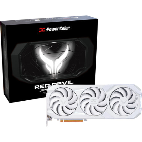 Karta graficzna Powercolor Radeon RX 9070 XT Red Devil Spectral White 16 GB GDDR6 (biała, RDNA4, GDDR6, 3x Display Port, 1x HDMI)