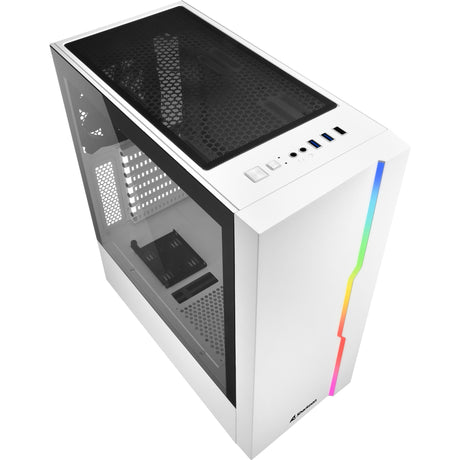 Obudowa midi tower Sharkoon rgb slider (biała | 3x usb-a | rgb | szkło hartowane)