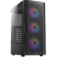 Obudowa midi tower Antec ax20 (czarna | 3x USB-A | szkło hartowane)