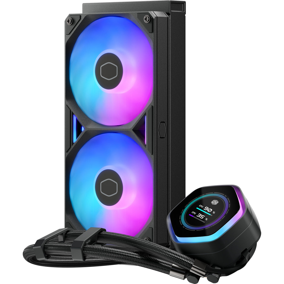 Cooler Master MasterLiquid 240 Atmos II LCD ARGB Chłodzenie wodne (czarne)