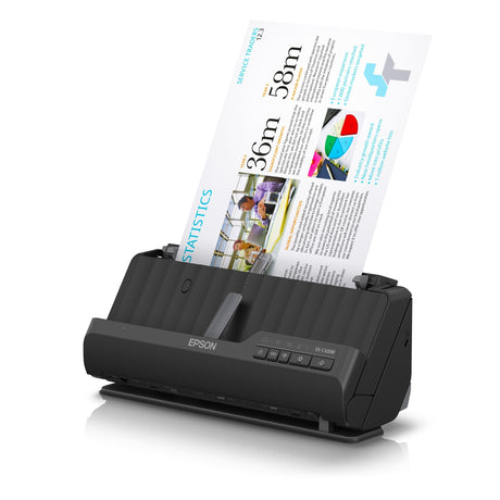 Kompaktowy skaner dokumentów A4 Epson es-c320w z łącznością Wi-Fi i ścieżką U (czarny, a4, a5, a6, b5)