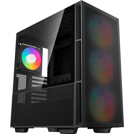Obudowa Deepcool CH560 MIDI Tower (czarna | 1x USB-A | 1x USB-C | RGB | okienko)