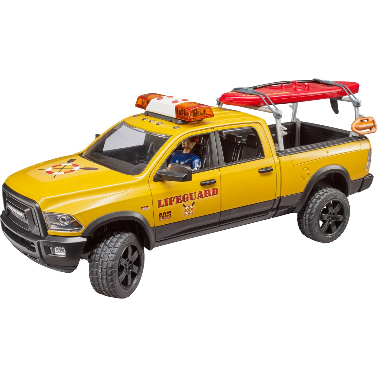 Samochód straży pożarnej Bruder Dodge Ram 2500 z ratownikiem (02506)