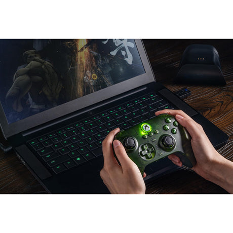 Kontroler 8bitdo Ultimate z 3 trybami dla konsoli Xbox (zielony przezroczysty, Xbox Series x|s, Xbox One, PC, Bluetooth USB-C 2,4 GHz)