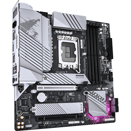 Płyta główna Gigabyte B760M AORUS Elite WiFi 6E Gen5 z gniazdem 1700 (biała, RAID, 2,5 GB-LAN, WiFi 6E, BT 5.3, dźwięk, µATX)