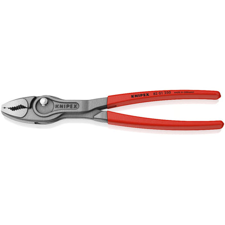 Szczypce Knipex twingrip, uchwyt przedni i boczny (czerwone)