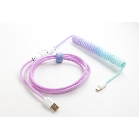 Kabel zwinięty Ducky v2 - kabel lazurowy
